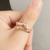 Simple Special-interest Embrace Hands Hug Ring