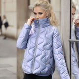 Bread Coat Female Glossy Stand-up Collar Down Cotton-padded Jacket