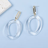 Women's Fashionable Elegant Transparent Resin Earrings