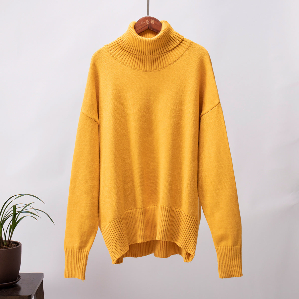 Women's All-match Solid Color Turtleneck Sweater