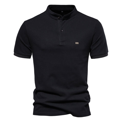 Men's Pure Cotton Stand Collar Sports Top