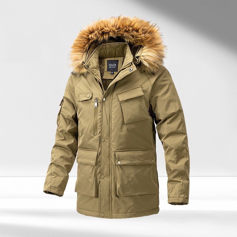 Pure Cotton Coat Cotton-padded Coat Loose Casual Mid-length Jacket