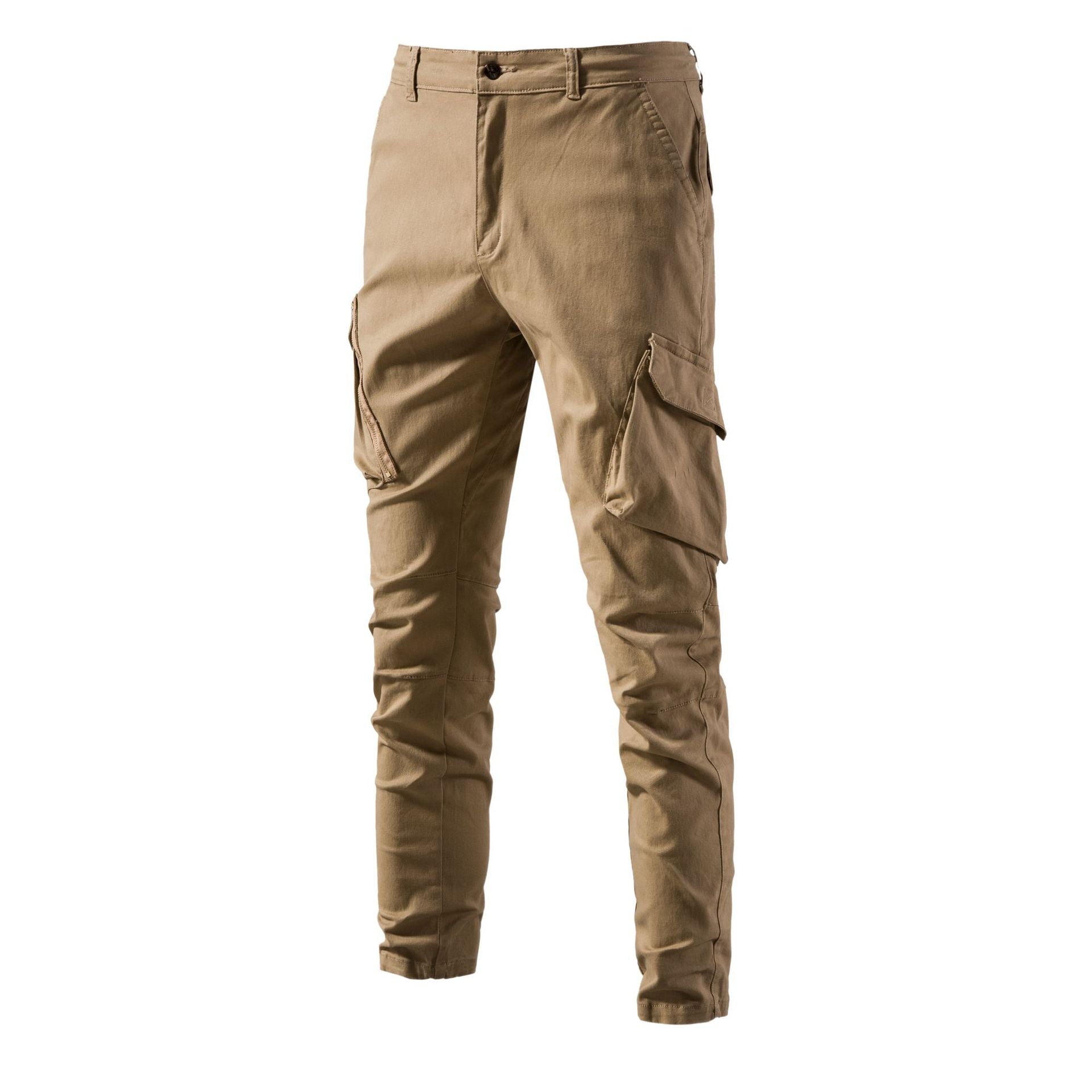 Men's Versatile Multi-pocket Solid Color Trousers