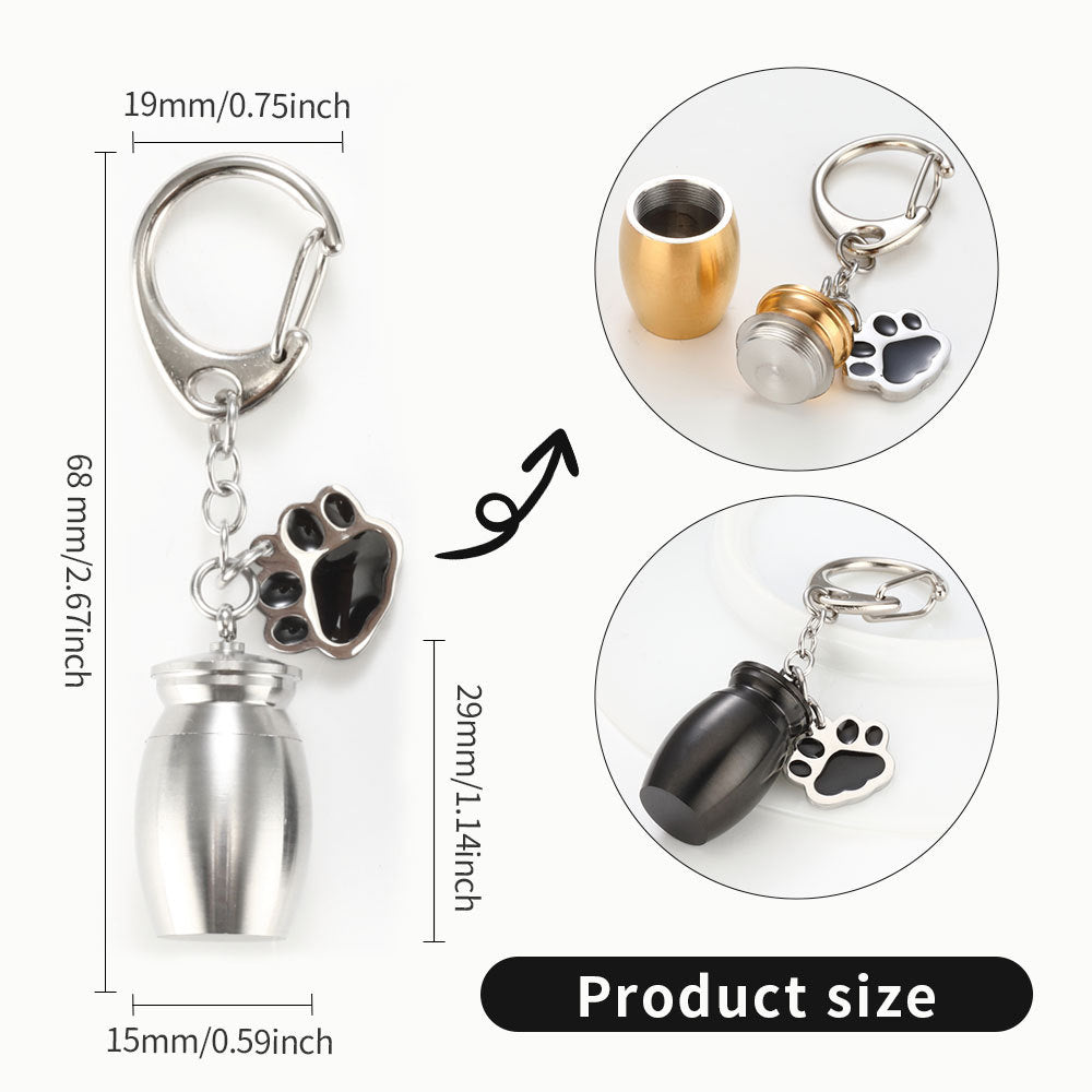 Perfume Bottle Keychain Drop Oil Dog's Paw