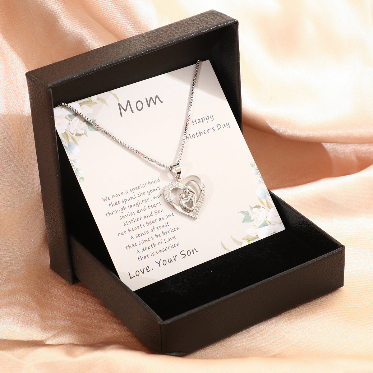 Mother's Day Necklace Gift Box Love Necklace For Women Fine Jewelry Women Accessories Fashion Jewelry