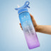 Plastic Spray Water Bottle Scrub Bounce Cover Straw Space Cup Sports Water Bottle - Minihomy