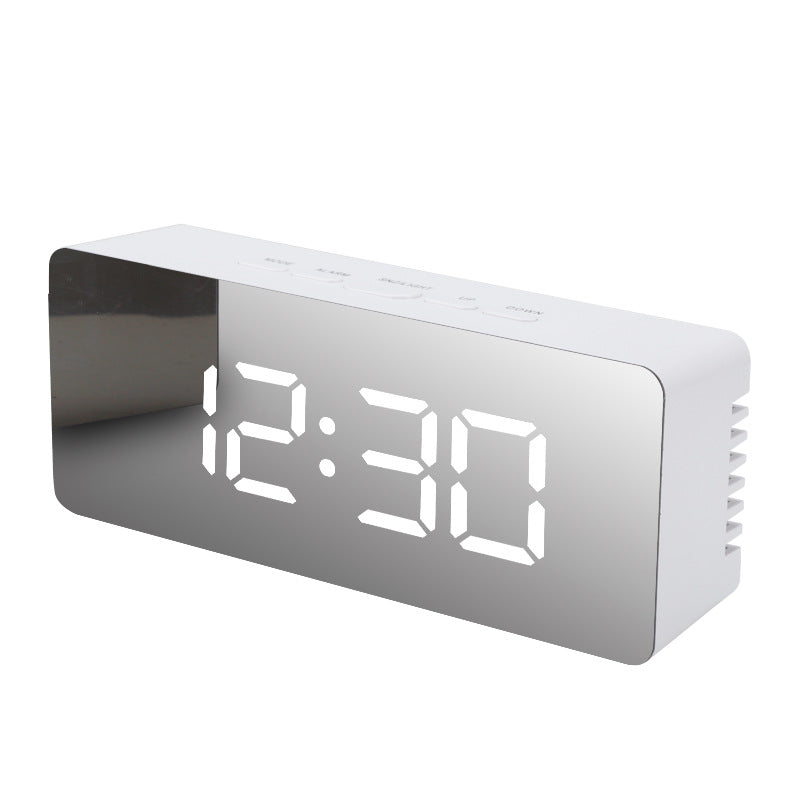 LED Digital Mirror Desktop Creativity Makeup Mirror Alarm Clock - Minihomy