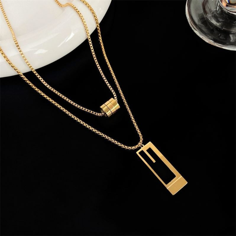 European And American Famous Necklace High-grade Double Layer