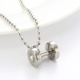 Single Piece Dumbbell Necklace Key Body Pendant: Stay Fit, Stay Stylish