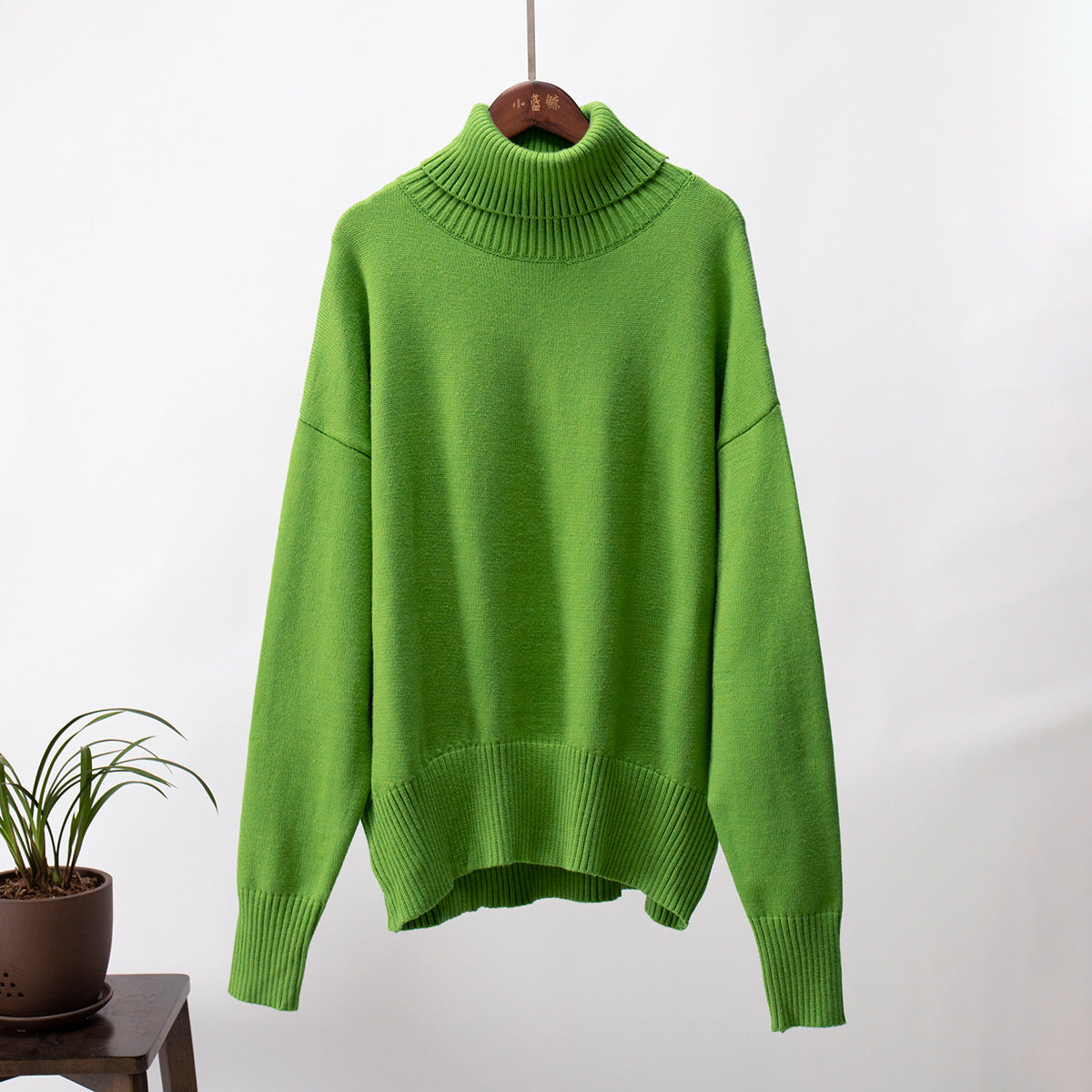 Women's All-match Solid Color Turtleneck Sweater