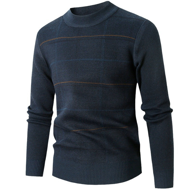 Men's Loose Plaid Casual Sweater: Stay Cozy in Style