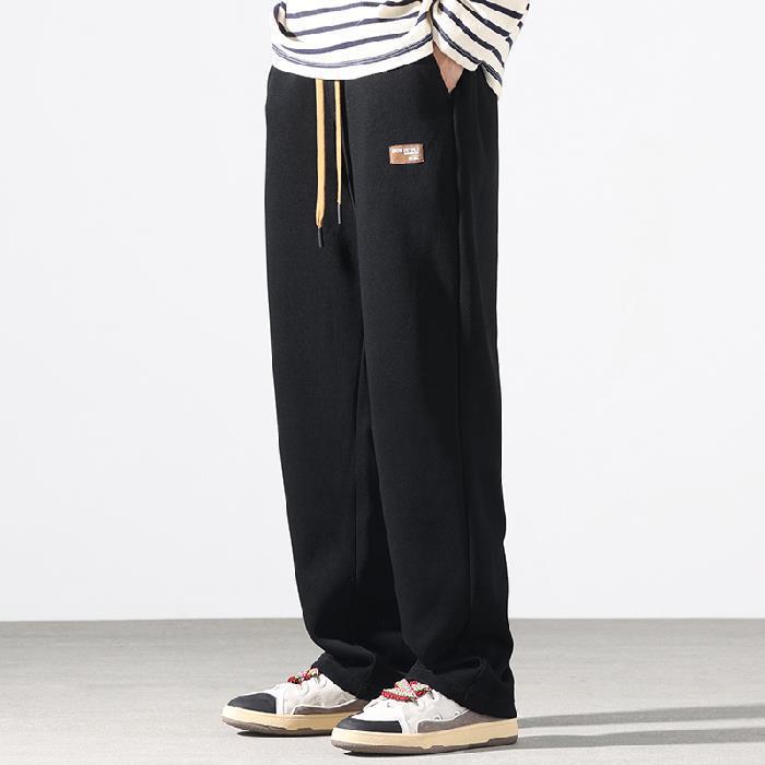 Spring And Summer New Knitted Japanese Loose Straight Mop Casual Pants