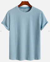 Men's Solid Color Loose Round Neck T-shirt