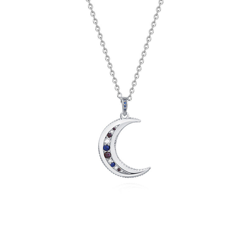 Yuanfan 925 Sterling Silver Moon Necklace