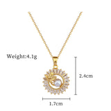 Fashion Jewelry Square Full Diamond Personalized Round Ring Leaves Necklace And Earrings Suite