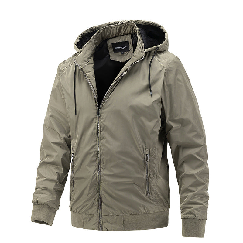 Men's Detachable Hooded Jacket Casual Sports Thin Cotton Jacket
