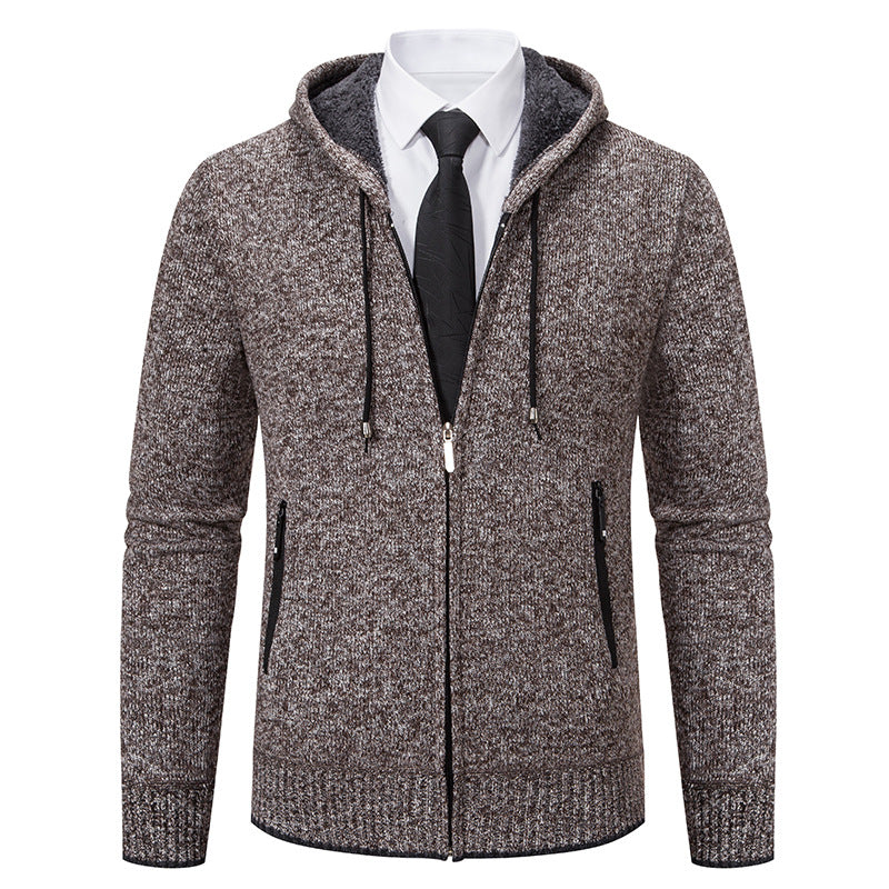 Men's Solid Color Cardigan Sweater: Stay Warm in Style