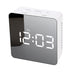 LED Digital Mirror Desktop Creativity Makeup Mirror Alarm Clock - Minihomy