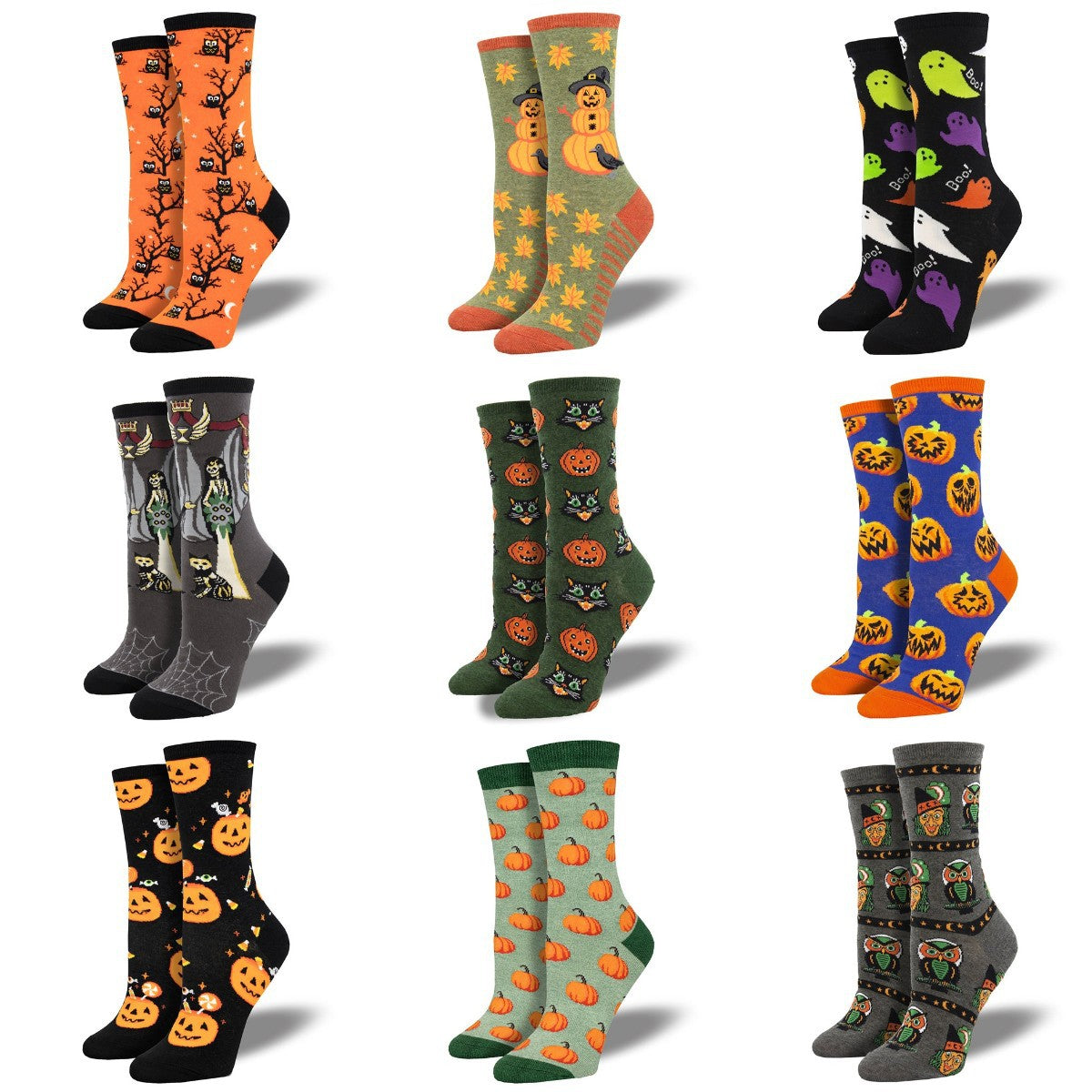 Halloween Creative Funny Pumpkin Jacquard Trendy Socks