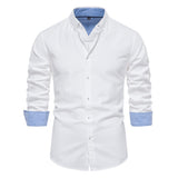 Men's Fashion Casual All-matching Solid Color Long-sleeved Top