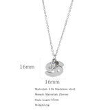 Necklace Stainless Steel Zircon Ornament: Adorn Yourself with Celestial Elegance