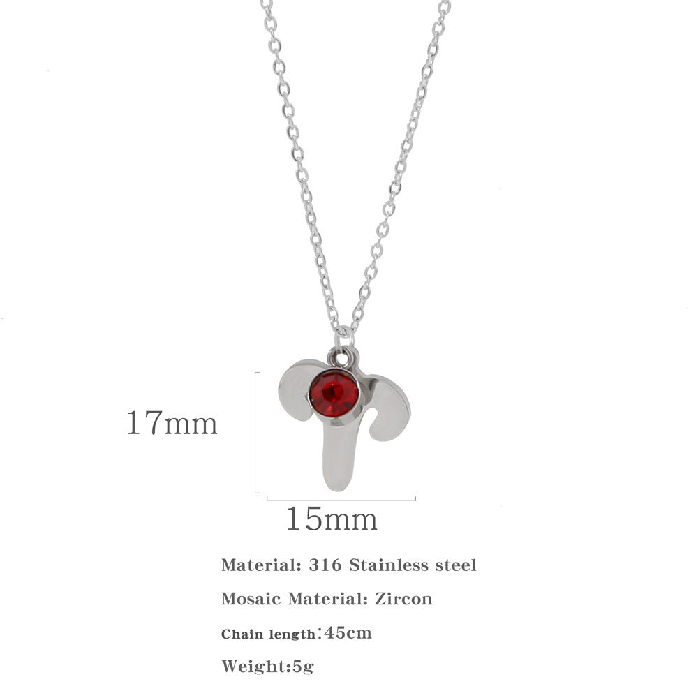 Necklace Stainless Steel Zircon Ornament: Adorn Yourself with Celestial Elegance