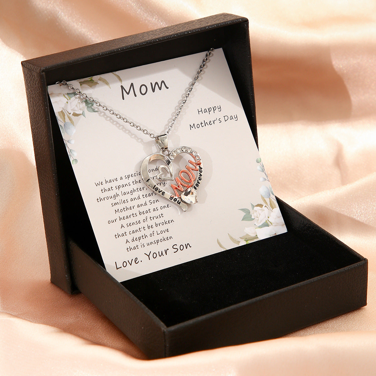 Mother's Day Necklace Gift Box Love Necklace For Women Fine Jewelry Women Accessories Fashion Jewelry