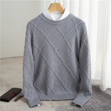Woolen Sweater Men's Solid Color