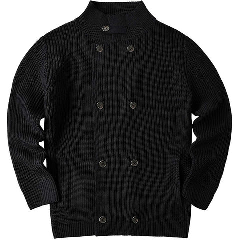 Sweater Men's Solid Color Button Knit Jacket