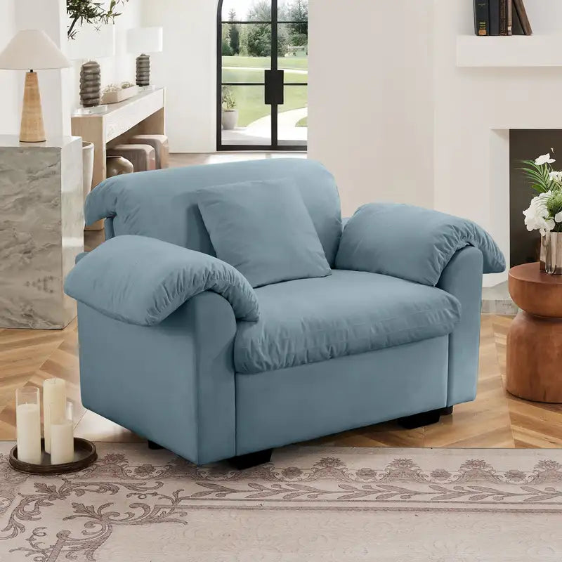 Velvet Storage Sofa Chair: Modern Accent Chair for Small Spaces