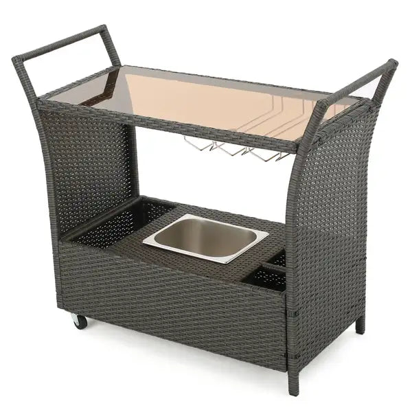 PE KD Bar Cart - Modern Home Decor & Entertainment Essentials - Minihomy