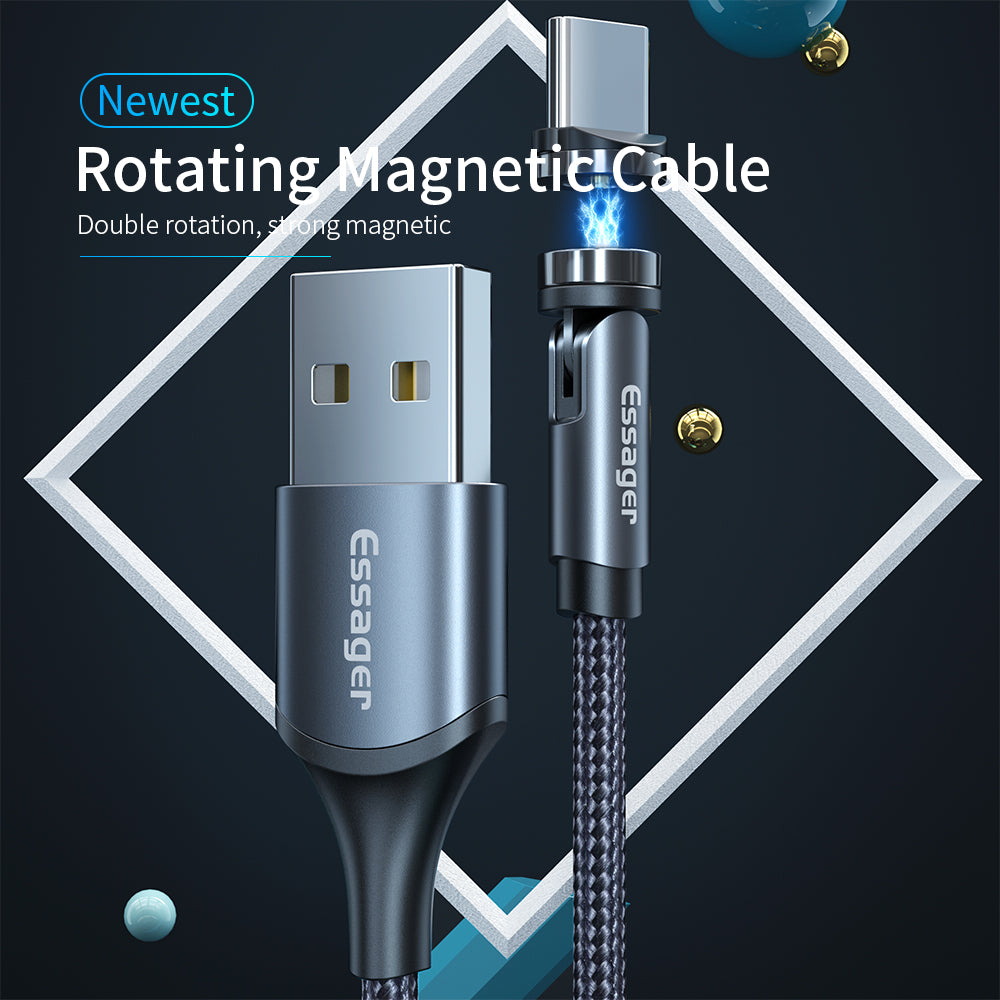 Effortless Charging with the 360° Rotating Magnetic Cable