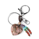 Love Natural Stone Crystal Keychain