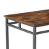 5 Piece Industrial Bar Table Set with High Stools - Rustic Brown, 43.31'' L x 23.62'' W x 35.43'' H - Minihomy