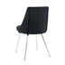 Black Velvet Dining Chairs Set of 4 - Modern Chrome Legs, Bedroom & Desk - Minihomy