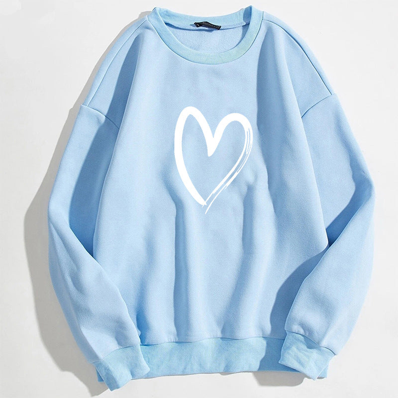 Printed Heart Sweater For Women: Stay Cozy in Style