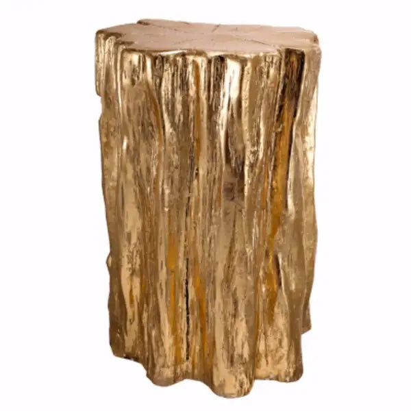 Gold Tree Trunk Stool - Natural & Stylish Home Decor - Minihomy