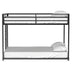 Full-Over-Full Bunk Bed with Black Finish - Adam Collection - Minihomy