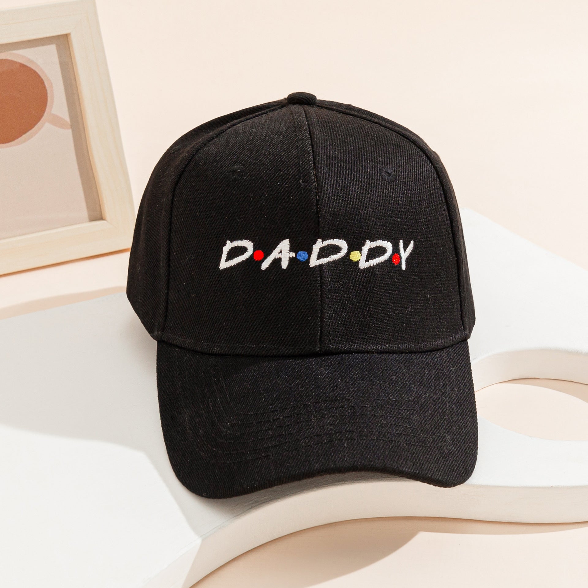Letter Embroidery Parent-child Hat Velcro Adjustment Casual Sun-proof