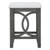 Farmhouse Counter Height Dining Set, 3-Piece with USB Port & Upholstered Stools, Gray - Minihomy