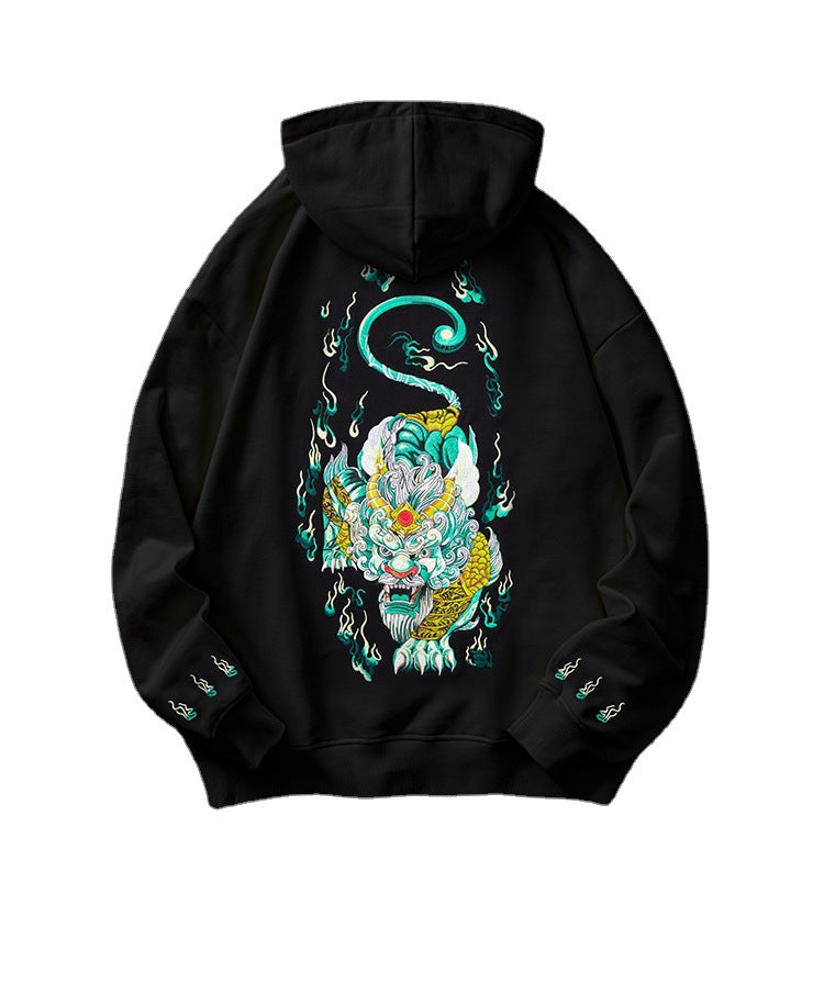 Men's Casual Heavy Industry Embroidered Hoodie