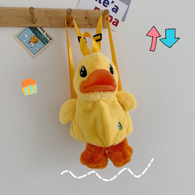 Small Yellow Duck Children's Backpack Girl Decoration Bag Plush