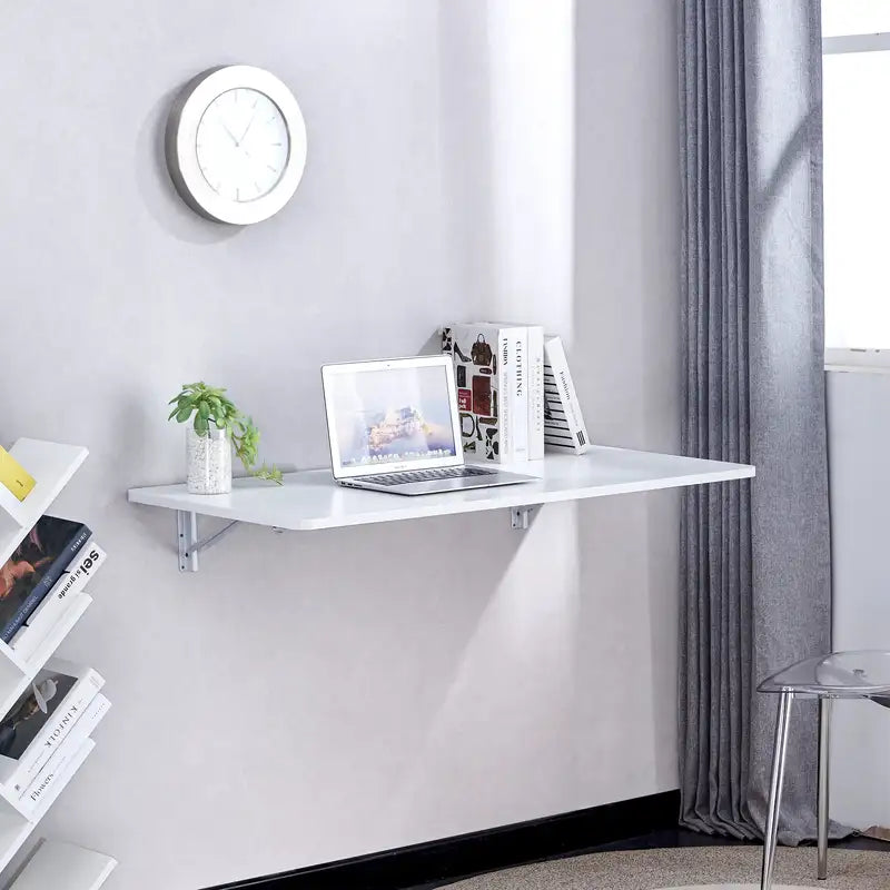 Wall-Mounted Folding Table - Space-Saving Desk for Laundry, Garage, Home Office