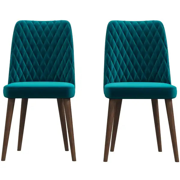 Mid-Century Velvet Dining Chairs (Set of 2) - Katie Collection