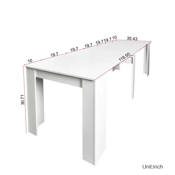 Extendable Console Table: Multifunctional Space-Saving Design - Minihomy