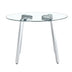 Modern Glass Dining Table & 6 PU Leather Chairs Set - Minimalist Round Tempered Glass with Chrome Legs - Minihomy