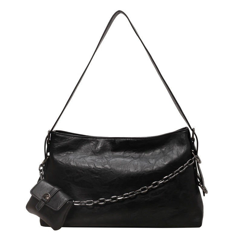 Women's Bags With Small Wallet Fashion Retro Chain Shoulder Bag