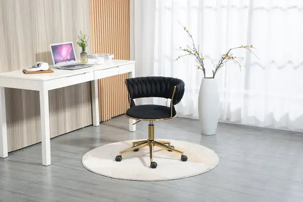 Adjustable Home Office Desk Chair - Modern Swivel Chair for Small Spaces