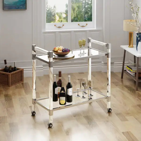 Stylish Bar Cart for Home Entertainment and Cocktail Hour