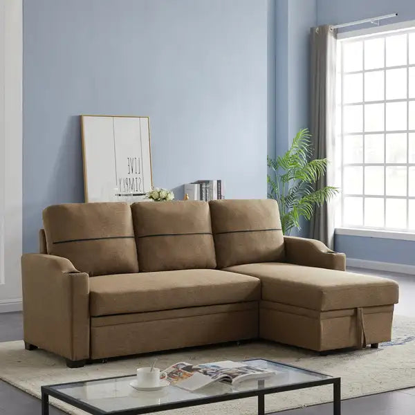 Brown Broaching Storage Sofa - 9191